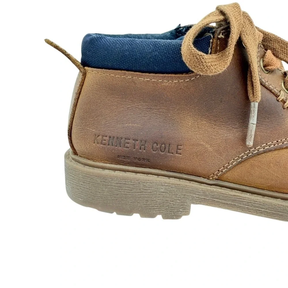 Kenneth Cole Strada Ashton Brown Leather Chukka Boots Boys Youth‎ 12
